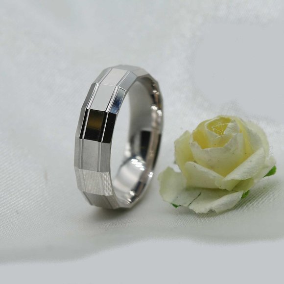 6MM Solid Gold Wedding Band 10K ,white yellow,rose gold, engagement Rings - Picture 1 of 3